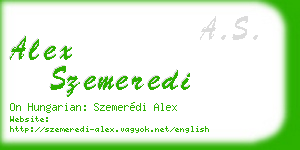 alex szemeredi business card